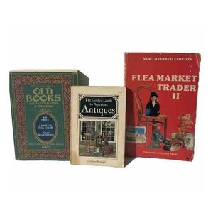 Vintage Books Set of 3 - Antiques, Old Books and Flea Market Finds 1960's 1970's